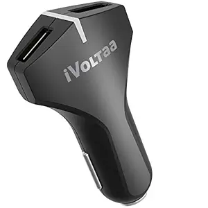 iVoltaa QC 3.0 Dual Port 36W Rapid Turbo Car Charger with Quick Charge (Black)