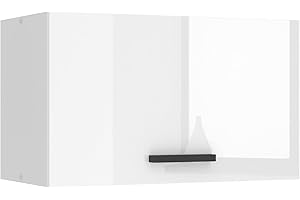 ‎B BELINI GROUP Belini Hängeschrank Küche, Küchenschränke SGP. Breite 60 cm. Oberschrank mit 1 Tür, Küchenhängeschränke, Wandschrank Hängend, Weiß Hochglanz