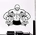 Produktbild wandaufkleber 3d Wandtattoo Schlafzimmer Fitness Gym Sport Muscle Man Kurzhantel Langhantel Bodybuilder Art Dekor für Wohnzimmer Schlafzimmer