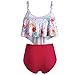 Produktbild LSAltd Frauen Sommer Sexy Bunte Tie-Dye Push-Up Gepolsterte Plus Size Bikini Set Hohe Taille Badeanzug Beachwear