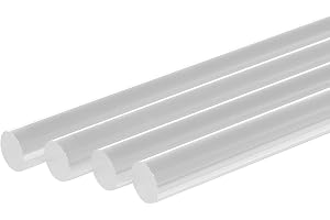 4 stycken transparent akrylplast rund stång, 10 mm diameter, 305 mm långa akrylstavar, plaststavar för gör-det-själv handgjor