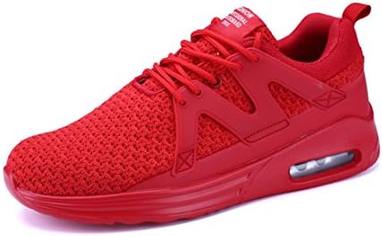 SMLINDA Mens Trainers Gym Walking Trainers Lightweight Athletic Trainers Sports Running Shoes Red 9