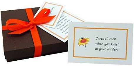 'Blooming Wisdom' (sunflower &amp; bee): Handmade &amp; Personalized Gardening Gift. 52 Quotes All About The Joys of Gardening - One For Every Week Of The Year! With Little Chocolate Balls &amp; A Poem. A Great Birthday / Christmas Gift For A Gardener.