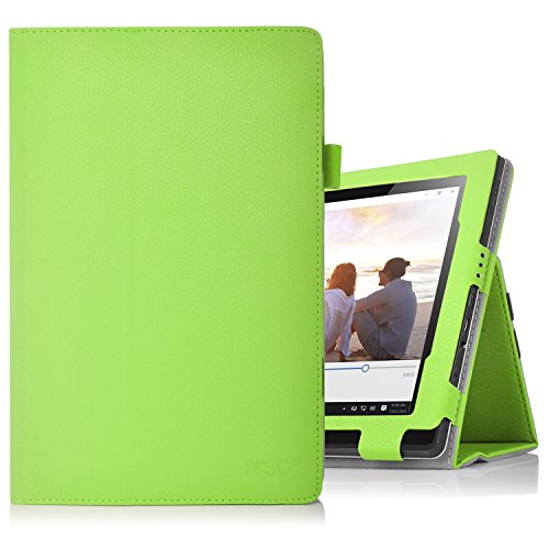 Acer Iconia Talk S (A1-734) 17,78 cm (7 Zoll) hülle, IVSO hochwertiges PU Leder Etui hülle Tasche Case - mit Standfunktion, super 360° Anti-Wrestling, ist für Acer Iconia Talk S (A1-734) 17,78 cm (7 Zoll) Tablet-PC perfekt geeignet (Für Acer Iconia Talk S (A1-734), Grün)