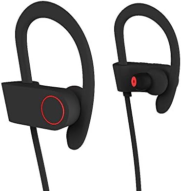 iVotre U8 Active Bluetooth Headphones In-Ear MIC with Stereo Bass Sound Bluetooth V4.1, CVC6.0 Noise Cancelling, Wireless IPX4, Waterproof&amp;Sweatproof Headsets for Smart Phones/PC/TV - Black