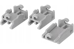 LORTECH Spülmaschinen-Rack-Clips - Grau - Kunststoff - 3 Clips für obere Ablage - Geschirrspüler-Zubehör - Eingebaut - Smart