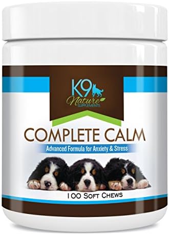 Dog Calm Anxiety Relief Complete Calming Tablets for Coping with Stress &amp; Separation Anxiety in Dogs 100 Natural Soft Chews