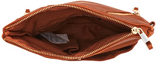 New Look Women's Zip Foldover Cross-Body Bag Beige (Tan)