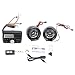 Produktbild KKmoon Wasserdichte Motorrad-Lenker Audio Verstärker System 3 "Stereo Lautsprecher FM MP3 USB SD AUX Mit Fernbedienung und Alarmfunktion