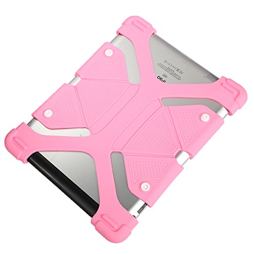 NEWSTYLE 8,9-10,5 Zoll Universal Tablet Ständer Halterung Hülle Ultra Slim Flexible Silikon Schutzhülle – Pink - 7