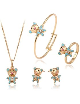 XUPING Bär Form Ohrringe Halskette Ring Armreif Mode Kinder Schmuck