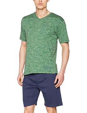 TOM TAILOR Herren Zweiteiliger Schlafanzug Shorty, V-ausschn.