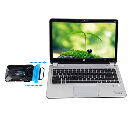 TXJ® New Generation Aktive Laptop/Notebook Externen Kühler Laptop Vacuum Fan Cooler Laptop Hot Air Extractor cooler master für HP, Dell, Lenovo, Toshiba, Acer, Asus Macbook und andere (Schwarz) - 2