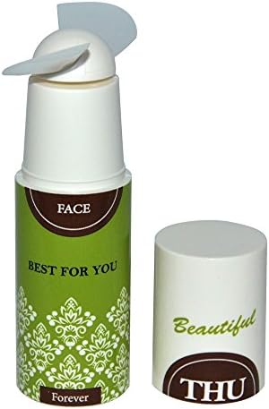 Travel mini fan - battery operated (two AAA batteries) hand held portable (Forest Thu)