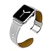 Produktbild BZLine® für Apple Watch Armband 38mm/42mm, Mode Leder Ersatz Wrist Strap Band Uhrenarmband Schlaufe Smart Watch Armbänder mit Klassische Schließe für Apple Watch Series 3/2/1 (38 mm, Grau)