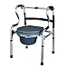 Produktbild CWL LWZ Toilettenstuhl Faltbarer Älterer Höhenverstellbarer Duschstuhl der Aluminiumlegierung Faltbarer Nachtstuhl