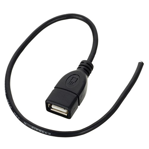 CY 30 cm USB 2.0 Typ A Buchse auf 4 Drähte Offene Kabel für Heimwerker OEM schwarz Farbe