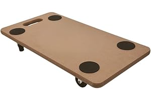 SHOPIOR Heavy Duty 200KG Furniture Moving Dolly Trolley with Wheels – Wooden Platform Lifter Furniture Transport with Anti Slip Grip Pads – Swivel Wheels Easy Move – Warehouse, Office, Home Use (1)