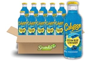 SERENDIB Calypso Lemonade | Island-Inspired Flavors with Real Lemon | (Pack of 12, Ocean Blue Lemonade)
