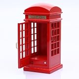 cabina de telefono inglesa para colorear  Inglés antiguo de la vendimia de la cabina de teléfono caja de música de madera arriba del juego del Castillo en el cielo ¬Red€