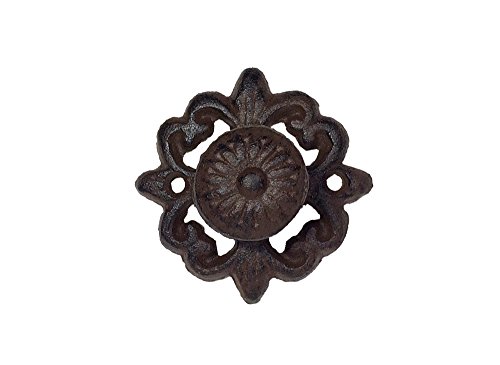 Preisvergleich Produktbild Rustikaler Schubladenknopf Türknopf Knauf Möbelgriff Gusseisen Antik-Braun 7,5cm