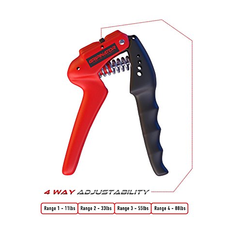 SPECIAL DES TAGES – Handgreif-Trainer – der beste Griff-Verstärker für die Entwicklung der Hand- und Unterarmmuskulatur – einstellbarer Widerstandsbereich von 11 bis 88 Pfund (5-40 Kg) – mit KOSTENLOSEM Ebook mit vielen Übungen für Ihre Greifkraft - 4