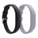 Material de alta calidad - bandas de accesorios intercambiables para Fitbit Flex 2 está hecho de material elastómero flexible y resistente con hebilla de acero inoxidable de calidad quirúrgica.