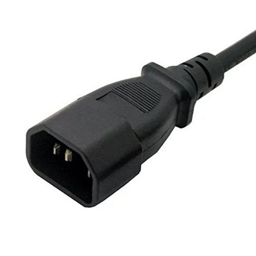 Goliton IEC 320 C14 Stecker auf C15 Stecker Verlängerungskabel für Kesselstecker 100cm – Schwarz - 3