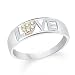 VK Jewels Love Gold and Rhodium Plated Alloy Ring for Men - FR2045G [VKFR2045G] RS.181.00