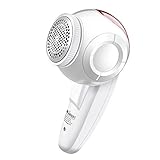 KeepTpeeK Fuzz Pill Remover Professionnel pour Chiffons Tissu Meuble avec Lame Remplaçable Rechargeable USB Meilleur Cadeau pour Noël Rouge