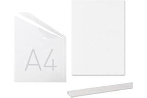 WESTOCK WE-STOCK Kit pour Reliure Thèse et Présentations de Haute Qualité (5 pièces) - 15 pages - Blanc