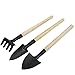 Produktbild Weltzukaufen 3 Pcs Mini Pflanz Tool Kits Pflanzwerkzeuge mit Holzgriff Schaufel Rechen Spaten