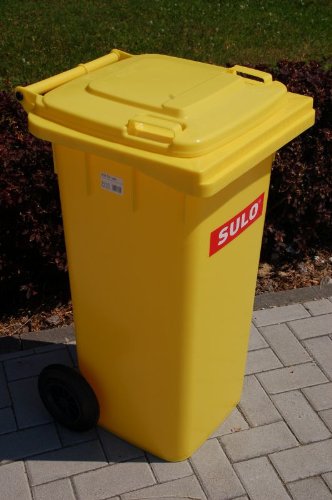Mülltonne Müllbehälter 120 l gelb