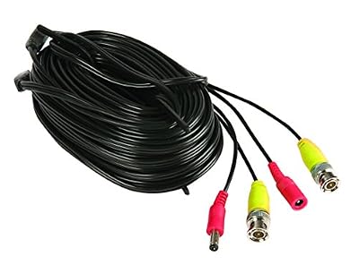 Yale SV-BNC30 - Câble Coaxial BNC 30m | Câble Vidéo 2 en 1 BNC et Alimentation pour Caméra de Vidéosurveillance (Caméra CCTV/Enregistreur DVR), Noir