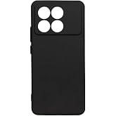 Aksesuarcim Xiaomi Poco X6 Pro ile Uyumlu Silikon Kılıf Mat Pastel Renkli Parmak İzi Bırakmayan Yumuşak Kapak Biy Siyah