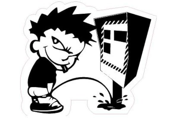 radar garçon urine 5370 autocollant adhésif sticker - Taille : 12 cm