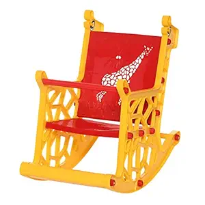 Supreme Giraffe Kids Plastic Chair (Yellow/Red)