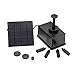 Produktbild Hengzi Solar Brunnenpumpe Kit Freistehende 1.5W Solar Panel Wasserpumpe Für Garten Und Terrasse Mit Schwammfilter 80L / H
