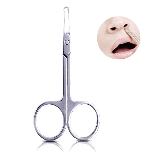 mlmsy Gesichtsbehaarung Schere Sicherheit Abgerundete Spitze Gesichtsbehaarung Schere Personal Care Borte Beauty Tools für Augenbrauen Wimpern Nase Haar Ohr Haar Schnurrbart, Round Tip