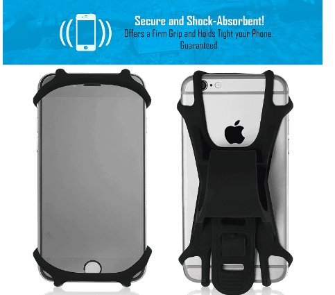 proPHONEÂ® Handyhalterung Fahrrad / Motorrad / Moped / Bike fÃ¼r alle Smartphone`s / iPhone`s / Samsung, usw. mit 4-6 Zoll Bildschirm, Universal Fahrradhalterung fÃ¼r Handy, Universalhalterung, Rennrad Mountainbike MTB Silikon Halterung