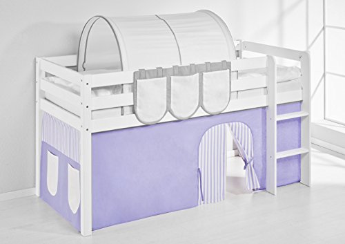 Vorhang Lila Beige – für Hochbett, Spielbett und Etagenbett - 2