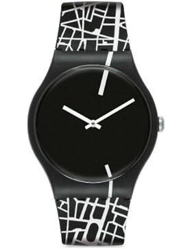 Swatch Damen Armbanduhren PAR-LON Analog Quarz Kautschuk SUOB109