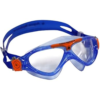 Aqua Sphere Kid's Vista Junior Boy's and Girl's Swimming Goggle, Mask, Blue Orange, One Size