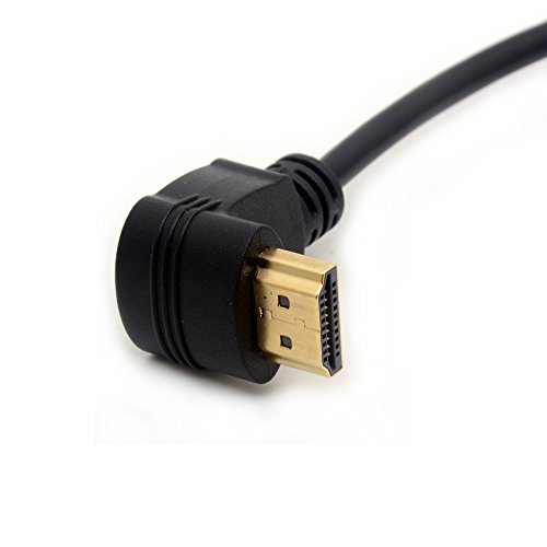 270 Grad HDMI Kabel Rechtwinklige HDMI Verlängerungsleitung Male zu weiblichen Adaptern mit Ethernet Unterstützungen Auflösungen 4K UHD 3D für HDTV TFT LCD Monitoren 20 cm (270 Grad) - 2