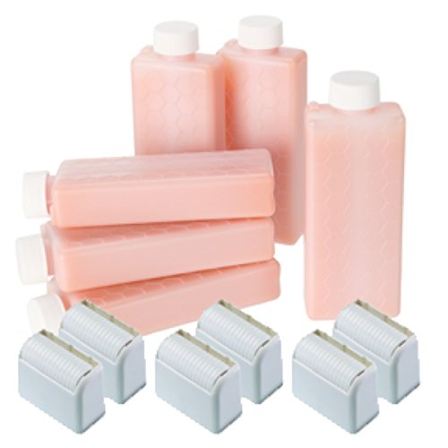 Hive 6pcs Refill Roller Depilatory Roll on Roller Cartridges Sensitive Creme Wax 80g with 6pcs Large Roller Heads CODE: HOB6565