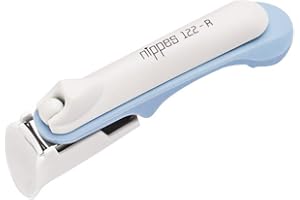 ‎NIPPES SOLINGEN nippes Solingen Baby Nagelknipser | Blau/Weiß, 8 cm Lang | Nagelknipser Baby | Mit abgerundeter Schnittfläche für die einfache Nagelpflege fürs Baby & Neugeborene | Made in Germany