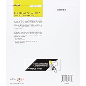 Cuaderno del alumno. Control y vigilancia de residuos y/o vertidos (UF1263). Certificados de profesionalidad.