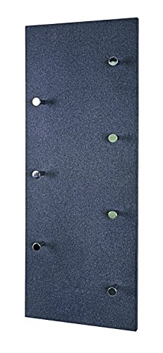 HAKU Möbel 42550 Wandgarderobe Stahl, MDF, granitoptik / chrom nickel, 5.5 x 80 x 30 cm