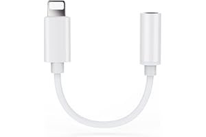 SENNIPS Apple MFi Certified Lightning to 3.5 mm Headphone Jack Adapter,iPhone Aux Jack Adapter Dongle Converter Compatible with iPhone 14 13 12 11 Pro XR XS Max X 8 7 (3.5mm)