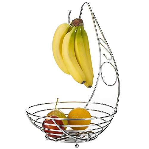 Kela 353123 Fruchtkorb, Edelstahl, silber, 29 x 29 x 41.5 cm